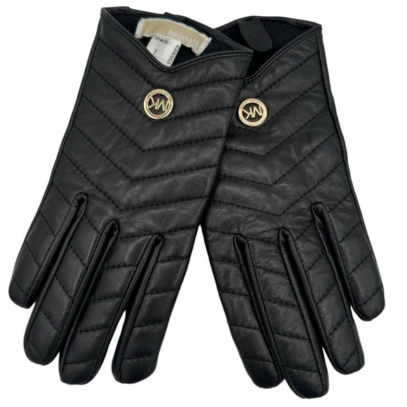 MICHAEL KORS GLOVES LEATHER QUILTED WOMENS NWT SIZE SMALL RETAIL PRICE $98!!!!!! - Picture 1 of 7